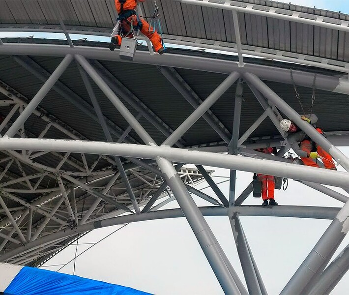 Окраска бетонных поверхностей мостов
